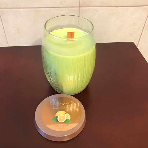 NEW YANKEE CANDLE CRACKLING CITRON PURE RADIANCE Wood Wick Citrus 14.5 oz
